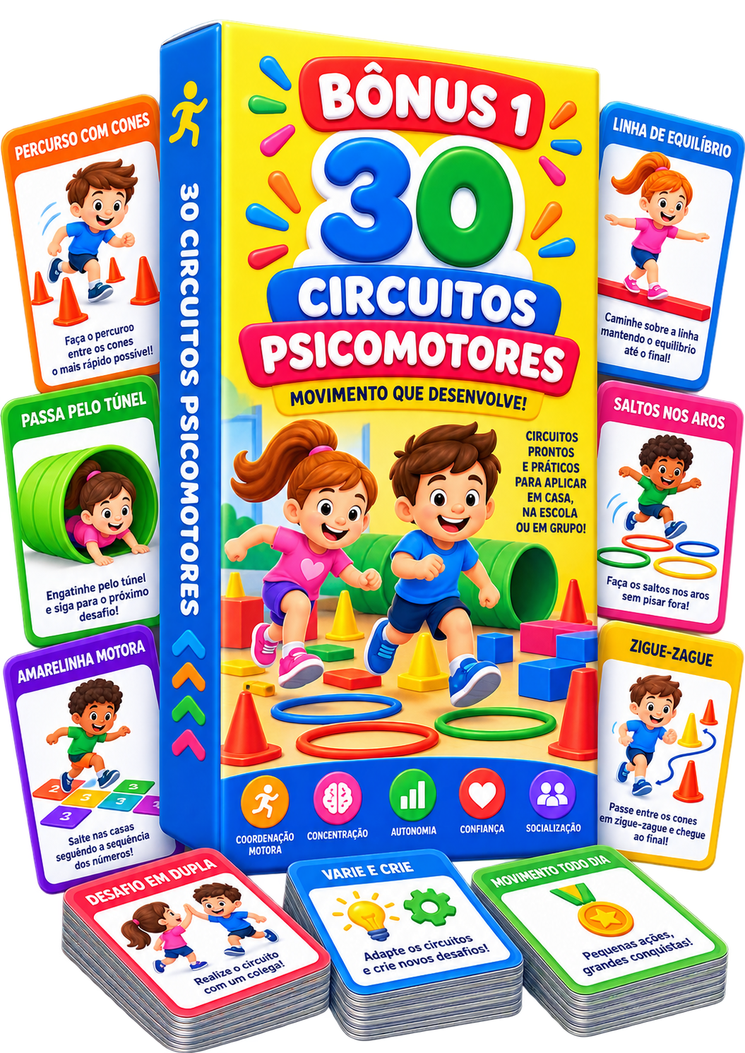 Mockup do bônus 1: 30 Circuitos Psicomotores